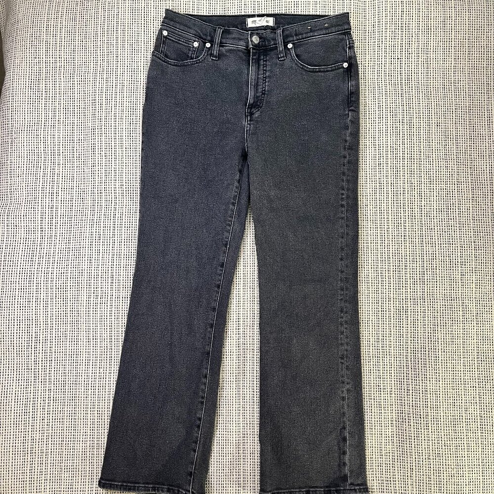 Madewell Mid Rise Kick Out Jeans - Size 28 - Washed Black